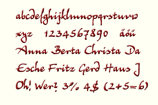 Font Juergen2 Beispiel